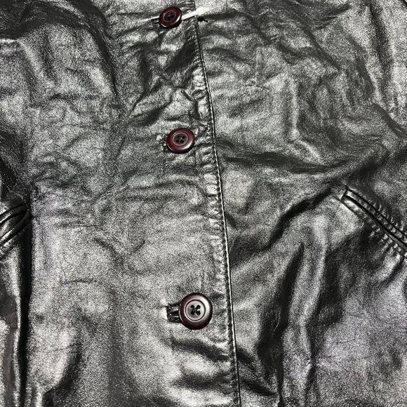 Vintage 70s Split End LTD. Black Grunge Leather Jacket - Picture 2 of 4